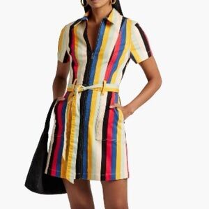 Alice + Olivia Colorful Striped Mini Dress size 6